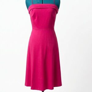 Banana Republic Fuchsia Midi Dress Size 6 Spaghetti Strap Dress